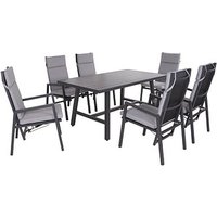 Garden Pleasure Sitzgruppe DENIA /SINTRA, anthrazit Metall, 7-teilig von Garden Pleasure