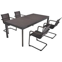 Garden Pleasure Sitzgruppe NEREA anthrazit Metall, 5 tlg. von Garden Pleasure