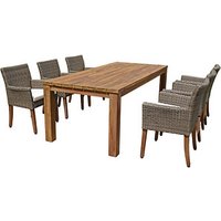 Garden Pleasure Sitzgruppe PALA cremeweiß, natur Kunststoff, Holz, 7-teilig Garden Pleasure Sitzgruppe PALA cremeweiß, natur Kunststoff, Holz, 7-teilig von Garden Pleasure