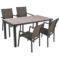 Garden Pleasure Sitzgruppe RANA, dunkelgrau Metall, 5-teilig von Garden Pleasure