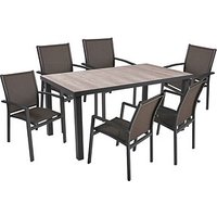 Garden Pleasure Sitzgruppe RANA, dunkelgrau Metall, 7-teilig von Garden Pleasure