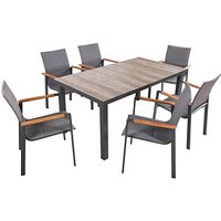 Garden Pleasure Sitzgruppe RANA grau, anthrazit Kunststoff, Holz, 7-teilig Garden Pleasure Sitzgruppe RANA grau, anthrazit Kunststoff, Holz, 7-teilig von Garden Pleasure