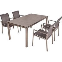 Garden Pleasure Sitzgruppe SIENNA, taupe Metall, 5-teilig von Garden Pleasure