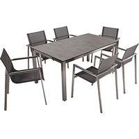 Garden Pleasure Sitzgruppe SIENNA grau, silber Kunststoff, Metall, 7-teilig Garden Pleasure Sitzgruppe SIENNA grau, silber Kunststoff, Metall, 7-teilig von Garden Pleasure