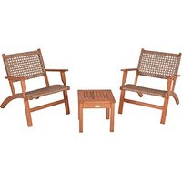 Garden Pleasure Sitzgruppe SONORA, braun Kunststoff, Holz, 3-teilig von Garden Pleasure