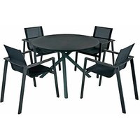 Garden Pleasure Sitzgruppe SOPHIA, pfefferschwarz Metall, 5-teilig von Garden Pleasure