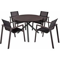 Garden Pleasure Sitzgruppe SOPHIA, pfefferschwarz Metall, 5-teilig von Garden Pleasure