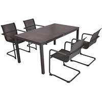Garden Pleasure Sitzgruppe SOPHIA, grau Metall, 5-teilig von Garden Pleasure
