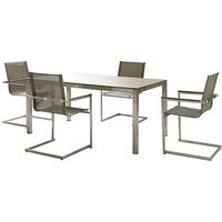 Garden Pleasure Sitzgruppe Sienna, grau Kunststoff, Metall, 5-teilig von Garden Pleasure