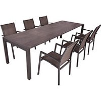 Garden Pleasure Sitzgruppe SOPHIA, grau Kunststoff, Metall, 7-teilig von Garden Pleasure