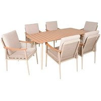 Garden Pleasure Sitzgruppe TULUM beige Metall von Garden Pleasure