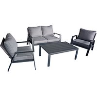 Garden Pleasure Sitzgruppe VICTORIA dunkelgrau, anthrazit Kunststoff, Metall, 12-teilig Garden Pleasure Sitzgruppe VICTORIA dunkelgrau, anthrazit Kunststoff, Metall, 12-teilig von Garden Pleasure