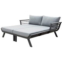 Garden Pleasure Sonnenliege DELIA grau Aluminium von Garden Pleasure