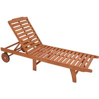 Garden Pleasure Sonnenliege Palm Springs braun Holz von Garden Pleasure