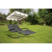 Garden Pleasure Sonnenliege SERFIOS anthrazit Stahl von Garden Pleasure