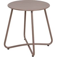 Garden Pleasure VALERIA Beistelltisch rund Stahl taupe 40,0 x 40,0 x 44,0 cm, 1 St. von Garden Pleasure