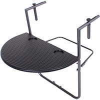 Garden Pleasure VENTANA Balkonhängetisch Kunststoff grau 60,0 x 43,0 x 73,0 cm von Garden Pleasure