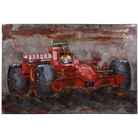 Garden Pleasure Wandbild 3D Rennwagen, Metall von Garden Pleasure