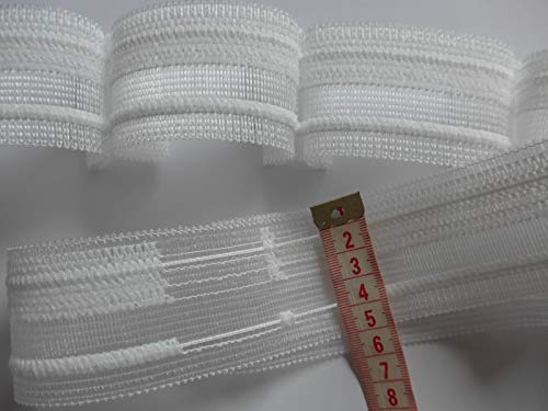 Gardinen Röttger Haftband 1:2 Fach Klettfaltenband Gardinenband 2er Falte, Transparent, Polyester, Classic, 95x50mm Gardinen Röttger Haftband 1:2 Fach Klettfaltenband Gardinenband 2er Falte, Transparent, Polyester, Classic, 95x50mm von Gardinen Röttger