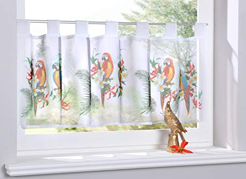 Gardinenbox Scheibengardine »Digital Druck« Voile Kurzgardine SChlaufen Transparent Digital Druck Küche Fenster Modern HxB 40x120 cm Papagei, 10000262 Gardinenbox Scheibengardine »Digital Druck« Voile Kurzgardine SChlaufen Transparent Digital Druck Küche Fenster Modern HxB 40x120 cm Papagei, 10000262 von Gardinenbox