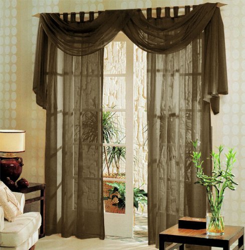 Gardinenbox Voile komplett GARDINEN Set 3tlg., Braun, 60999 Gardinenbox Voile komplett GARDINEN Set 3tlg., Braun, 60999 von Gardinenbox