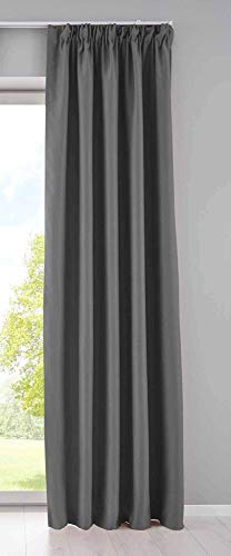 Gardinenbox Vorhang Blickdicht »Newyork« verdeckte Schlaufen Dunkelgrau HxB 245x140 cm 1er-Pack Thermo-Gardine Verdunkelungsvorhang Blackout schalldämmend ÖKOTEX Kräuselband Raffhalter, 202020610 Gardinenbox Vorhang Blickdicht »Newyork« verdeckte Schlaufen Dunkelgrau HxB 245x140 cm 1er-Pack Thermo-Gardine Verdunkelungsvorhang Blackout schalldämmend ÖKOTEX Kräuselband Raffhalter, 202020610 von Gardinenbox