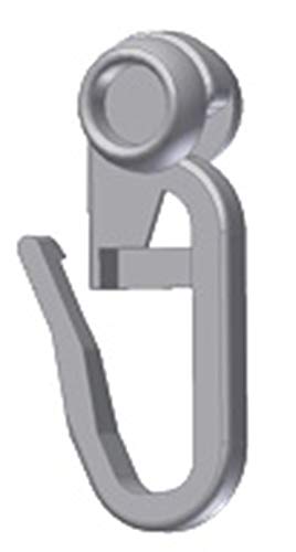 GARDINEUM - 2-läufige Gardinenschiene, Vorhangschiene aus Kunststoff, vorgebohrt, Komplettset mit Zubehör, bis 2 m erhältlich (100 Stück Gardinenröllchen,) von Gardineum