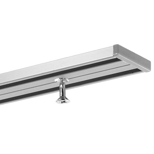 Gardineum 3,00 m Gardinenschiene, alle Längen bis 400 cm möglich, Vorhangschiene, Aluminium, silber, alu-silber eloxierte Oberfläche, 2-läufig, vorgebohrt - ungeteilt Gardineum 3,00 m Gardinenschiene, alle Längen bis 400 cm möglich, Vorhangschiene, Aluminium, silber, alu-silber eloxierte Oberfläche, 2-läufig, vorgebohrt - ungeteilt von Gardineum