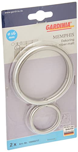 GARDINIA Dekoring, Zum Drapieren von Gardinen und Vorhang-Stoffen, Außen ca. Ø 45/80 mm, 2 Stück, Metall, Silber-matt, Nicht Zutreffend von Gardinia
