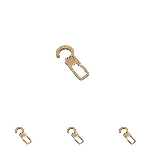 GARDINIA Faltenlegehaken für Gardinenringe, Vorhang- und Gardinenhaken für Ringe, 10 Stück, Ø Öse 10 mm, Kunststoff, Natur (Packung mit 4) von Gardinia
