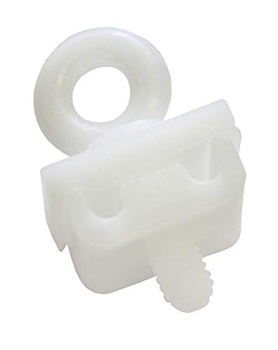 GARDINIA Feststeller für U-Schienen, 8 mm, Stopper für Gardinenschienen mit U-Lauf, Kunststoff, Weiß, 6 Stück von Gardinia