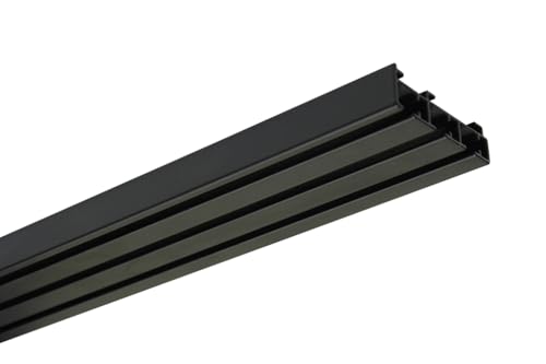 GARDINIA Flächenvorhangschiene 3-läufig, Vorhangschiene für Wand- oder Deckenmontage, Für Schiebegardine/Schiebevorhang, Serie Atlanta, Aluminium, 160 cm, Schwarz matt GARDINIA Flächenvorhangschiene 3-läufig, Vorhangschiene für Wand- oder Deckenmontage, Für Schiebegardine/Schiebevorhang, Serie Atlanta, Aluminium, 160 cm, Schwarz matt von Gardinia