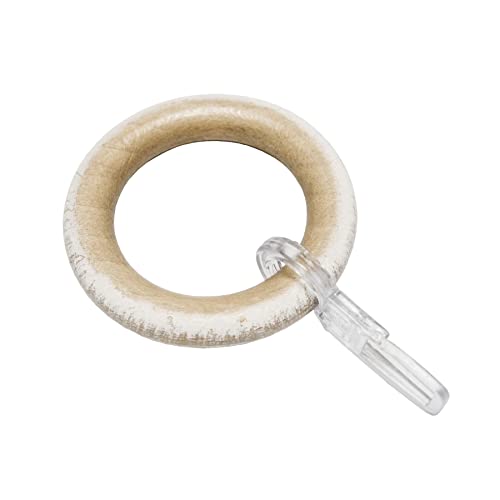 GARDINIA Gardinenringe für Gardinenstangen Ø 25 mm, Mit Gardinenhaken, 10 Stück, Ring-Breite 8,5 mm, Holz, Castell-Eiche GARDINIA Gardinenringe für Gardinenstangen Ø 25 mm, Mit Gardinenhaken, 10 Stück, Ring-Breite 8,5 mm, Holz, Castell-Eiche von Gardinia