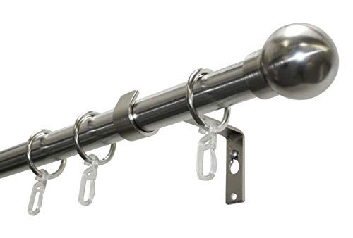 GST Set 1-Lauf Kugel Ø 19 mm edelstahl-optik 160 GST Set 1-Lauf Kugel Ø 19 mm edelstahl-optik 160 von Gardinia