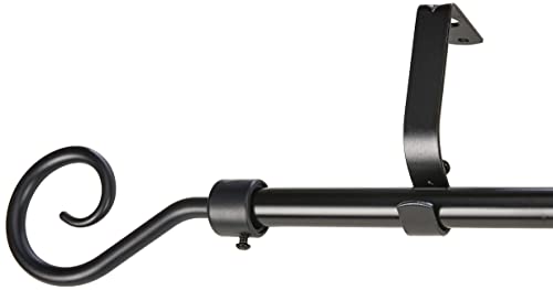 GARDINIA Gardinenstangen-Set "Hook", Komplettstilgarnitur inkl. Befestigungsmaterial, Gardinenstange ausziehbar, 130-240 cm, Schwarz GARDINIA Gardinenstangen-Set "Hook", Komplettstilgarnitur inkl. Befestigungsmaterial, Gardinenstange ausziehbar, 130-240 cm, Schwarz von Gardinia
