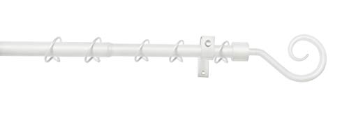 GARDINIA Gardinenstangen-Set "Hook", Vorhangstange ausziehbar, Komplettstilgarnitur inkl. Befestigungsmaterial, Ø 16/13 mm, Metall, Weiß, 130-240 cm GARDINIA Gardinenstangen-Set "Hook", Vorhangstange ausziehbar, Komplettstilgarnitur inkl. Befestigungsmaterial, Ø 16/13 mm, Metall, Weiß, 130-240 cm von Gardinia