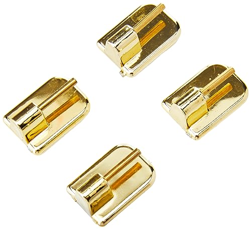 GARDINIA Klebehaken für Vitragestangen, 4 Stück, Mit Stahlstift, Selbstklebend, Höhe: 11 mm, Messing GARDINIA Klebehaken für Vitragestangen, 4 Stück, Mit Stahlstift, Selbstklebend, Höhe: 11 mm, Messing von Gardinia