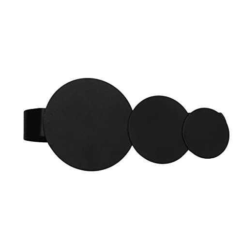 GARDINIA Raffspange Kreise mit Magnetverschluss, Vorhang-Raffhalter für Vorhänge oder Stoffe, 14,5 x 6,5 cm, Metall, Schwarz von Gardinia
