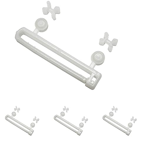 GARDINIA Schlaufengleiter mit X-Gleitern und Rollen, Für Vorhangschienen und Gardinenstangen, Kunststoff, Weiß, 5,9 cm, 10 Stück (Packung mit 4) von Gardinia