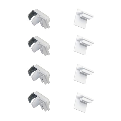 GARDINIA Set Plissee-Klemmträger und -Klebeträger Concept, Ersatzteile für Concept Plissees und Wabenplissees, Ohne Bohren, Verstellbar, Sichtschutz, Blendschutz, Metall/Kunststoff, Weiß, je 4 Stück GARDINIA Set Plissee-Klemmträger und -Klebeträger Concept, Ersatzteile für Concept Plissees und Wabenplissees, Ohne Bohren, Verstellbar, Sichtschutz, Blendschutz, Metall/Kunststoff, Weiß, je 4 Stück von Gardinia