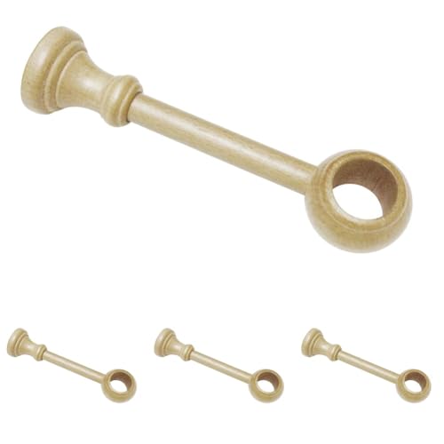 GARDINIA Träger geschlossen für Ø 28 mm Natur 17 cm (Packung mit 4) von Gardinia
