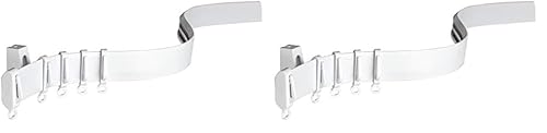 GARDINIA Vorhangschienen-Set Flexline, Vorhangschiene, 12 Träger für Decken- oder Wandmontage, 4 Endkappen und 36 Gleiter, 350 cm, Weiß (Packung mit 2) von Gardinia