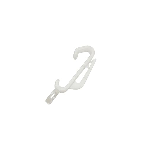 GARDINIA Clip-Gleiter für Vorhangschiene Flexline, Montage durch Klicken, Ideal für Gardinen, Kunststoff, Weiß, 20 Stück von Gardinia
