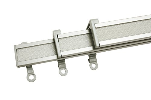 Gardinia Clip-On Paneelwagen 3er Set für Flächenvorhangschienen Perfectline, 60 cm, Aluminium, Grau von Gardinia