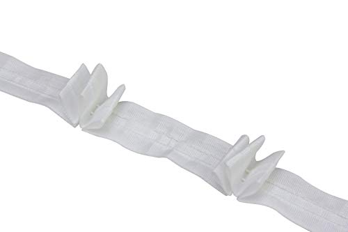 Gardinia Faltenband für Gardinen und Vorhänge, 3 Falten, 10 m Länge, Polyester, Weiß von Gardinia