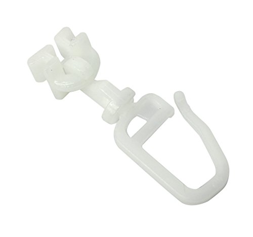 GARDINIA Drehgleiter für Aluminiumschienen / Gardinenstangen mit 6 mm Laufkanal, Mit Gardinenhaken (Faltenlegehaken), 20 Stück, Kunststoff, Weiß GARDINIA Drehgleiter für Aluminiumschienen / Gardinenstangen mit 6 mm Laufkanal, Mit Gardinenhaken (Faltenlegehaken), 20 Stück, Kunststoff, Weiß von Gardinia