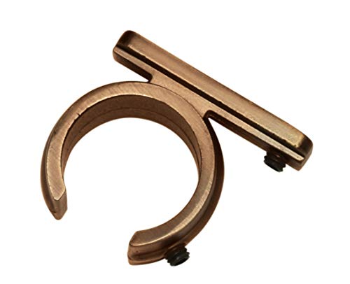 Gardinia Ring-Adapter für Universal-Träger für Gardinenstangen mit Ø 25 mm, 2 Stück, Serie Windsor, Metall, Bronze von Gardinia