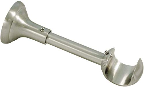 Gardinia Träger Rustikal offen für Ø 25 mm edelstahl-optik 12 cm, Metall von Gardinia