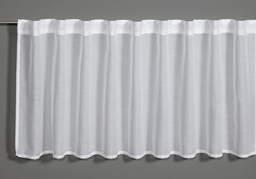 Sehlbach Bistrogardine Batist Uni, Weiß, 140 x 45 cm Bistrogardine, Lichtdurchlässig, Transparenter Stoff, Einfache Dekoration, Öko-Tex Zertifiziert Sehlbach Bistrogardine Batist Uni, Weiß, 140 x 45 cm Bistrogardine, Lichtdurchlässig, Transparenter Stoff, Einfache Dekoration, Öko-Tex Zertifiziert von Gardinia