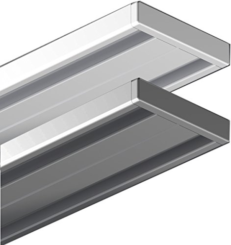 Garduna 120cm | weiss | Gardinenschiene Vorhangschiene| Aluminium | 1- oder 2-läufig von Garduna